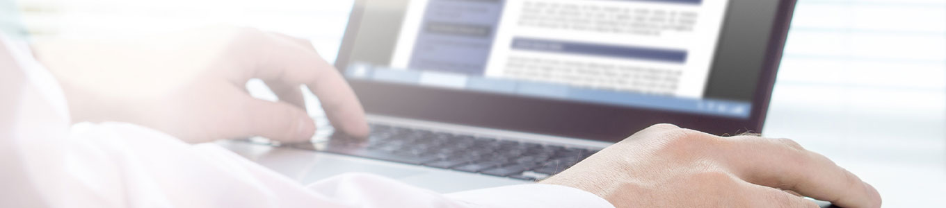 Person creating a CV