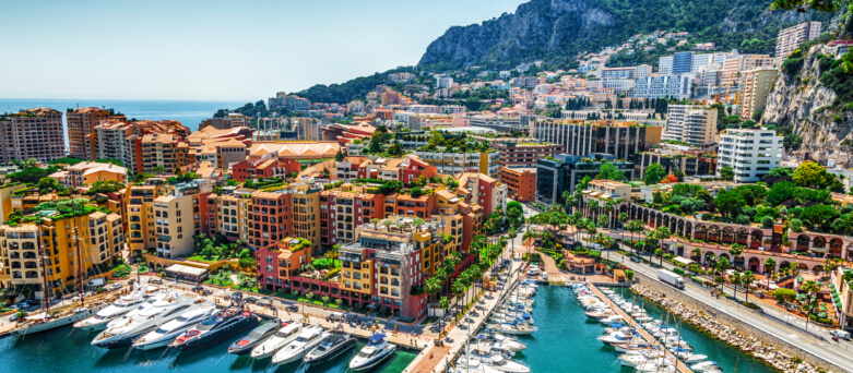 boats docked at Monaco port