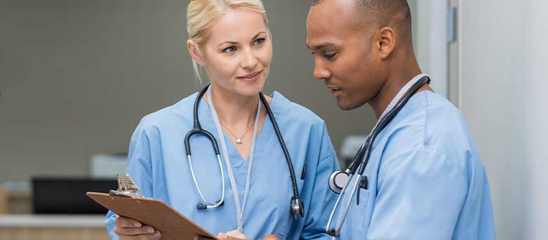 Two nurses at work