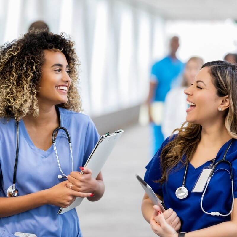 Medical staff talking