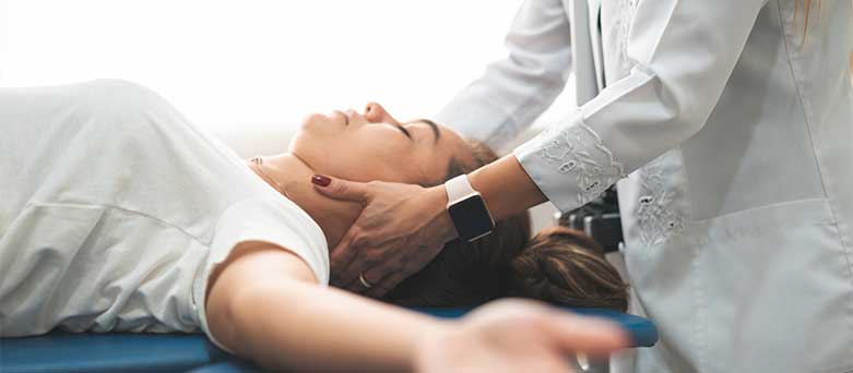 Osteopath at work