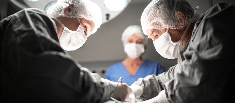 A&E Doctor in the operating theatre
